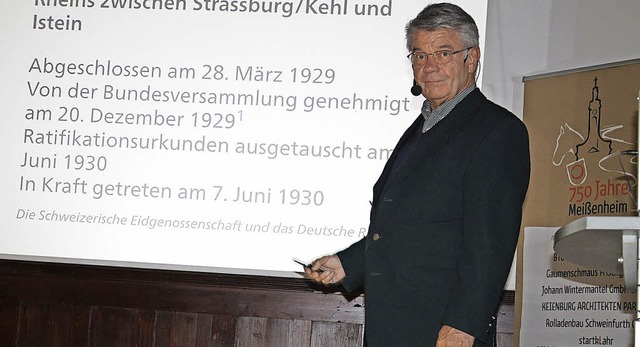 Der Rhein aus Ingenieurs- und Historikersicht: Werner Stielau  | Foto: HANS SPENGLER