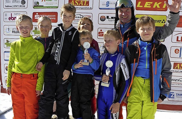 Das Skizunft Team der Allerjngsten er...sencups und zwei  Podestplatzierungen.  | Foto: Birgit Wirtz