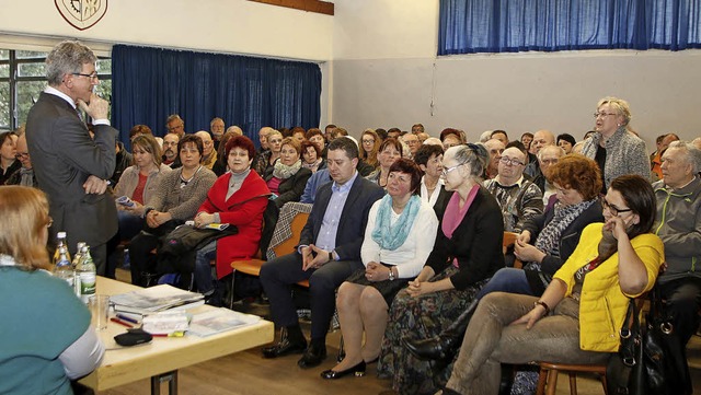 Oberbrgermeister Wolfgang G. Mller  ...siedler bei der Integration  drcken.   | Foto: Heidi Fssel