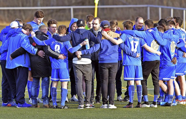 Bei den Blauen  wurde Tacheles geredet nach dem Spiel gegen Lahr.   | Foto: Wolfgang Scheu