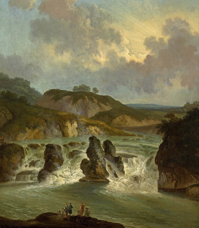 Der Rheinfall von Johann Heinrich West, um das Jahr 1775, l auf Leinwand.   | Foto: Jrg Fausch