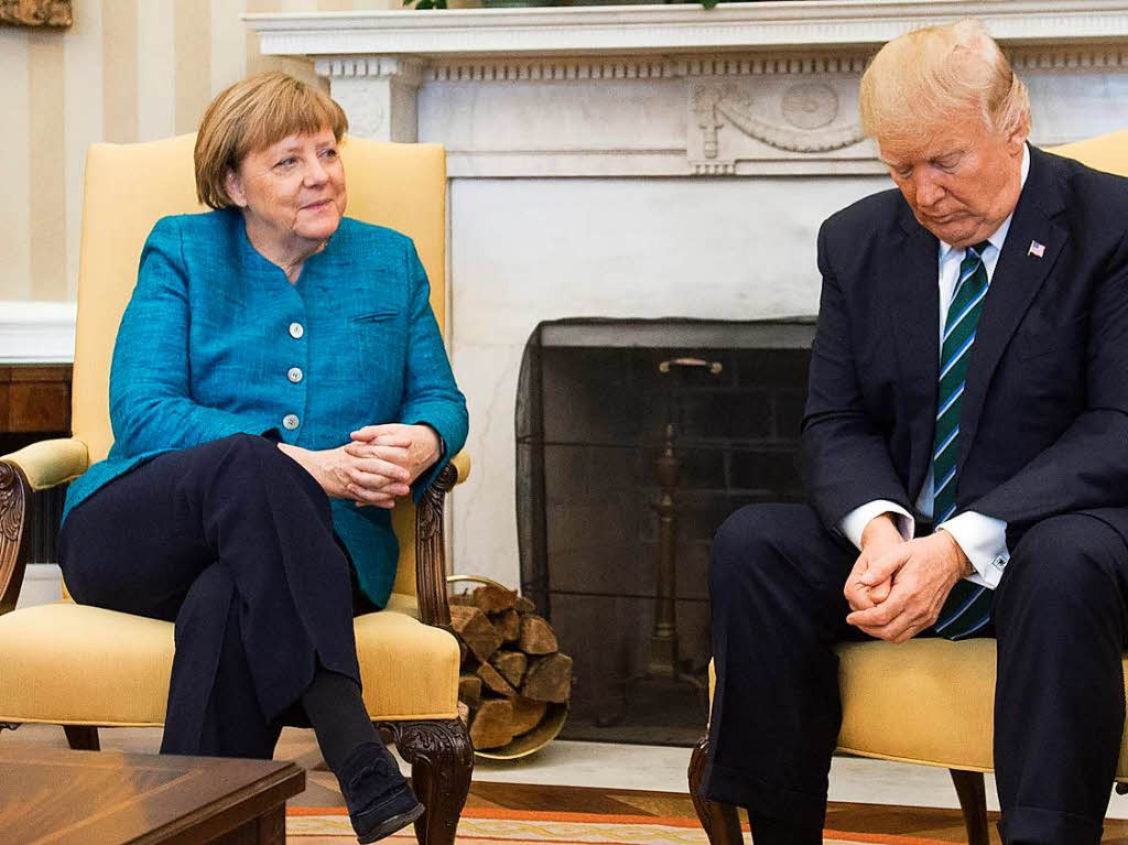 Merkel und Trump im Oval Office.