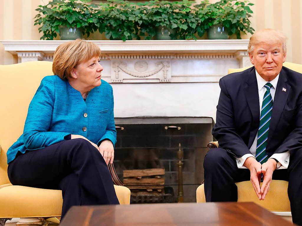 Merkel und Trump im Oval Office.