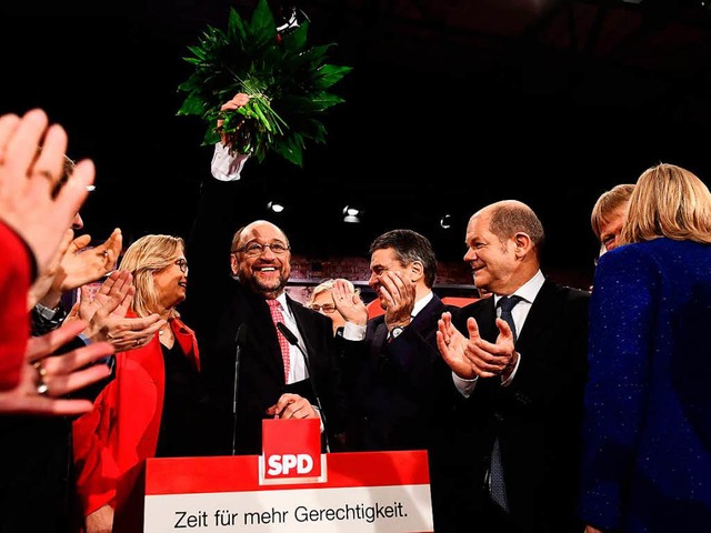 Martin Schulz erzielte das beste Ergebnis eines SPD-Chefs in der Nachkriegszeit  | Foto: AFP