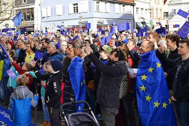 Südbadener demonstrieren für ein gemeinsames Europa