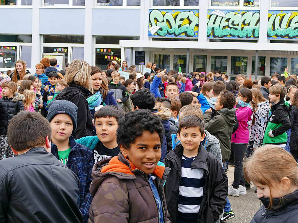 Mit 460 Grundschlern gehrt die Goetheschule zu den ganz groen Einrichtungen.