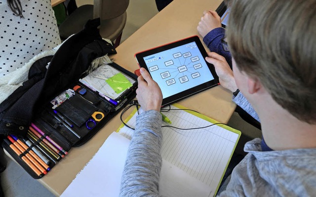Den sinnvollen Umgang mit Computer und...hler der Grundschule Fahrnau lernen.   | Foto: Symbolfoto: Jens Wolf (dpa)