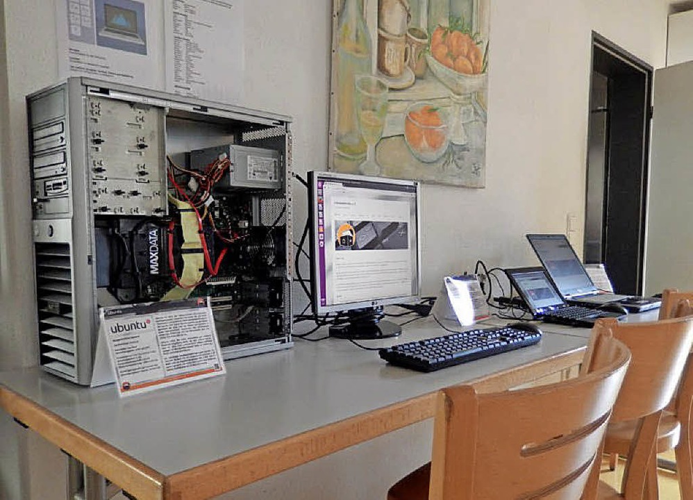 Auf drei Rechnern, der älteste stammte...;Lubuntu&#8220; genauer kennenlernen.   | Foto: Verein