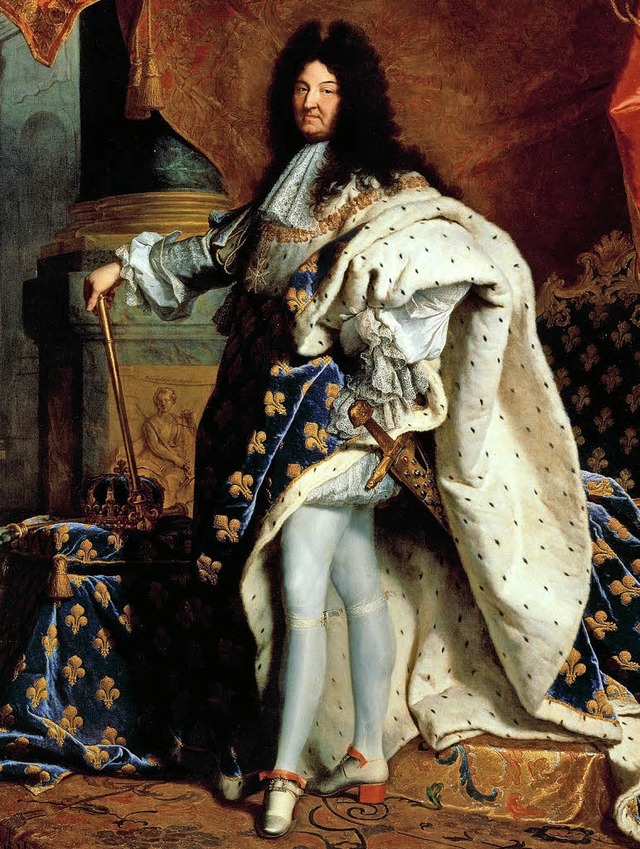 Ein schner Herrscher: Ludwig XIV. im ...von seinem Hofmaler Hyacinthe Rigaud    | Foto: Repro: BZ