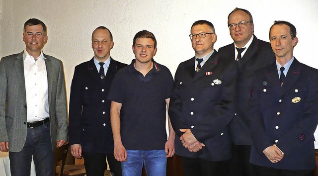 Die neuen Amtstrger der Feuerwehrabte...eller (stellvertretender Kommandant).   | Foto: Gertrud Rittner