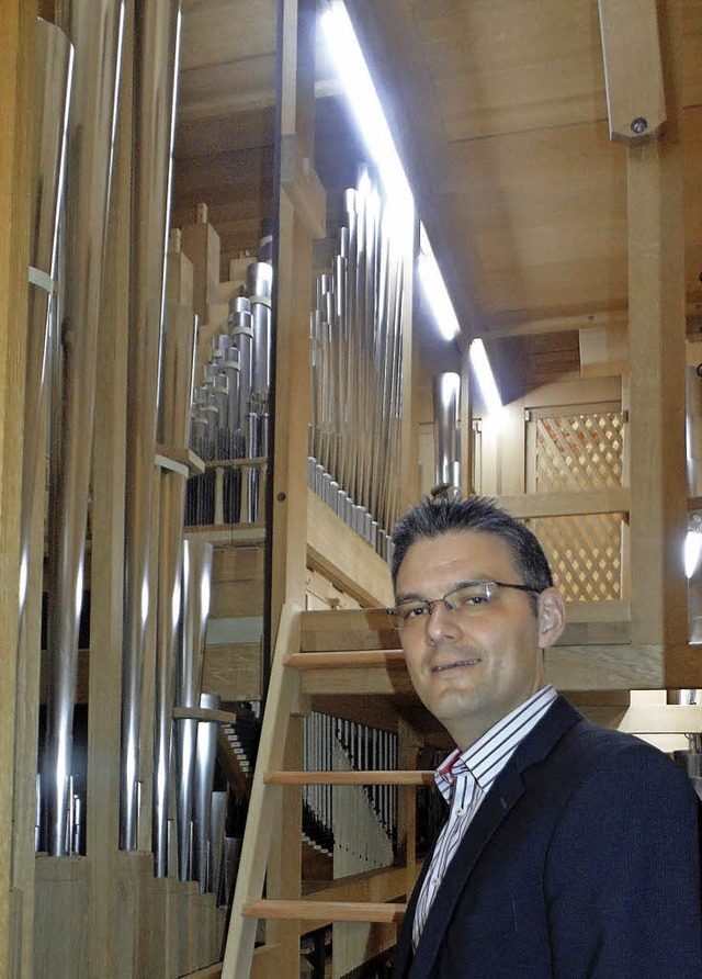 Im Inneren der neuen Steinhoff-Orgel: ...rgelmusik in Hnner&#8220; organisiert  | Foto: Michael Gottstein