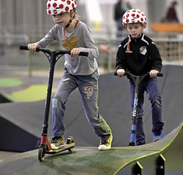 So sieht ein Pumptrack aus, hier bei der Messe CFT.   | Foto: Thomas Kunz