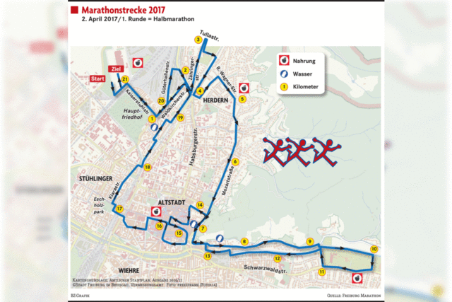 Der Startschuss für den 14. Freiburg-Marathon fällt am 2. April