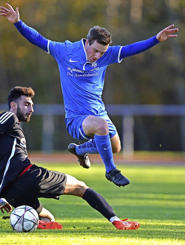 Wird der FC Neustadt die Hrde Solvay ...es nicht liegen, er gibt stets alles.   | Foto: P. Seeger