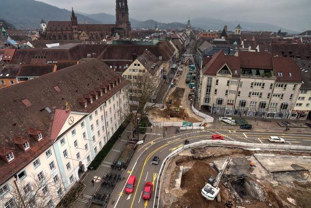 In Freiburg stoßen Bagger am Siegesdenkmal auf eine alte Bastion