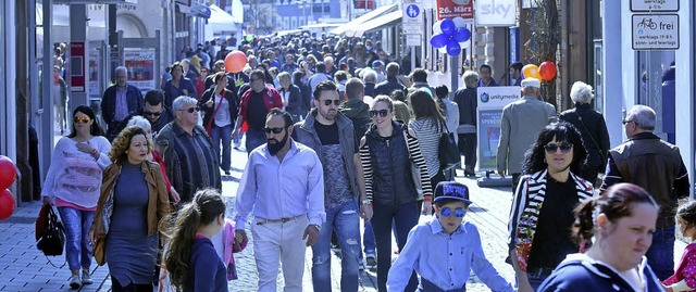 Einmal mehr erwies sich die Marktstra...hrer Bltensonntag als Besuchermagnet.  | Foto: WOLFGANG KNSTLE