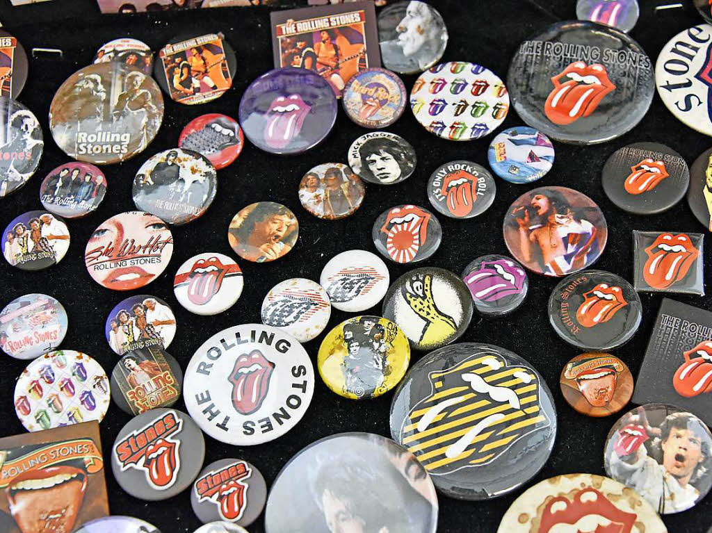 Ansteckend: Buttons mit Rolling-Stones-Motiven