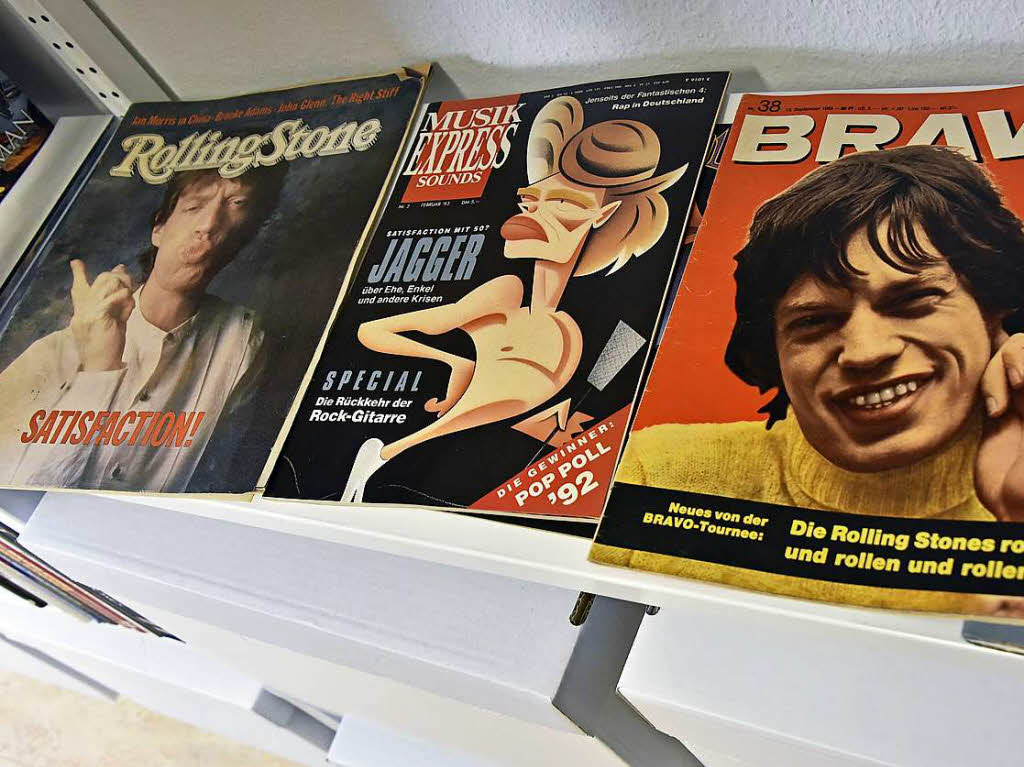 Zeitschriften mit Stones-Snger Mick Jagger auf dem Titel