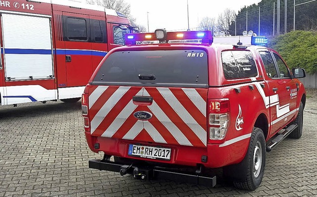 Ein Ford Ranger ergnzt als Kommando- ...en Fuhrpark der Feuerwehr Rheinhausen.  | Foto: Feuerwehr Rheinhausen