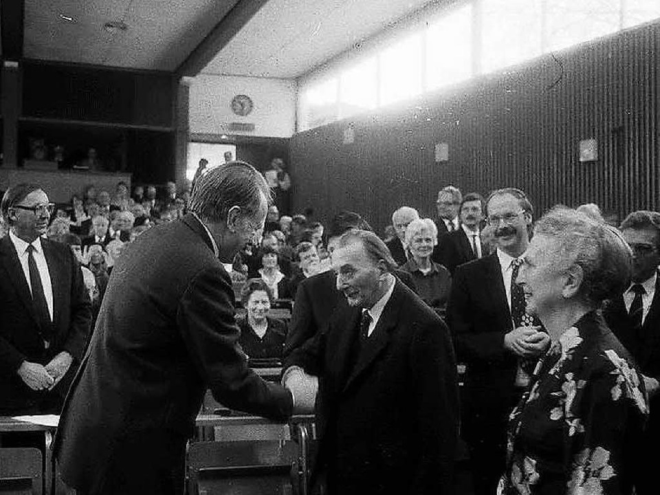 Franz Bchner  beim Festakt zu seinem 90. Geburtstag im Jahr 1985   | Foto: marlis Decker/Landesarchiv BW