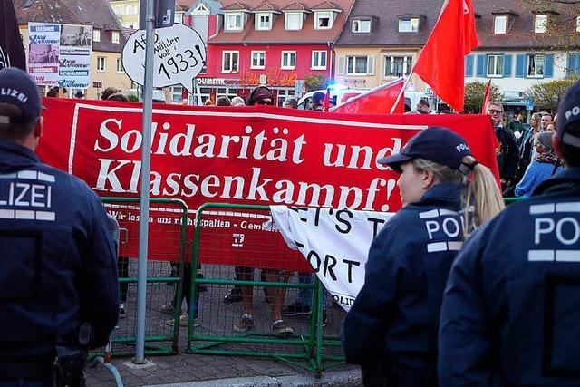 100 Demonstranten protestieren gegen AfD-Veranstaltung in Breisach