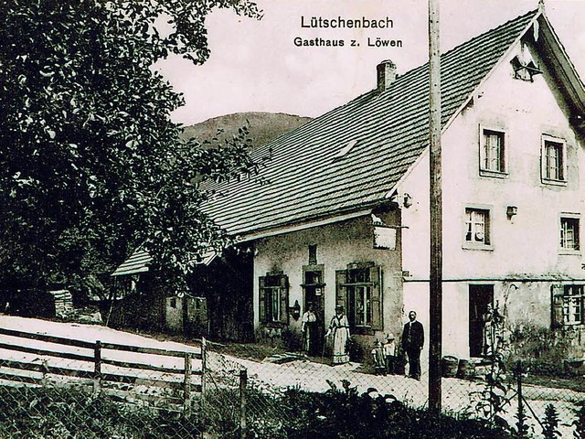 Das Gasthaus &#8222;Lwen&#8220;   Lt...0iger Jahren des vorigen Jahrhunderts.  | Foto: Repro: Rolf-Dieter Kanmacher