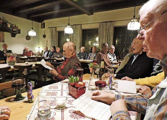 Gesungen wird beim MGV Kollnau nicht n... auch bei der Jahreshauptversammlung.   | Foto: sylvia Sredniawa