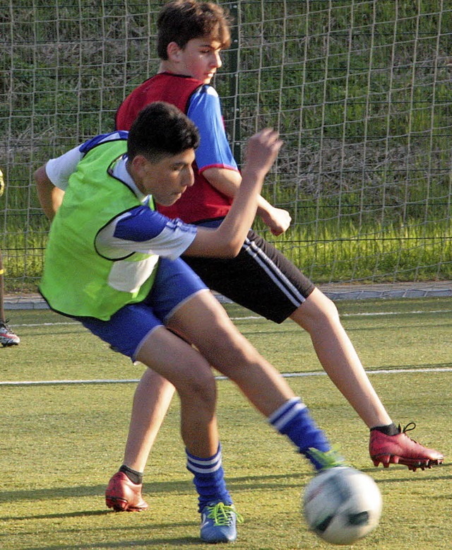 Wahid ist bei der C-Jugend des FC Wehr seit  acht Monaten am Ball.  | Foto: Jrn Kerckhoff