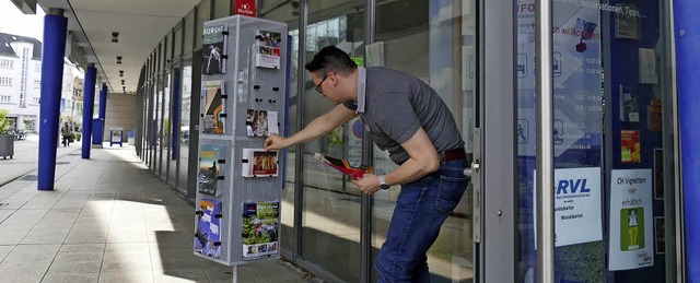 Die Tourist-Info (rechts) rckt in die...tz fr den Schauraum Stadtgeschichte.   | Foto: Ingrid Bhm-jacob