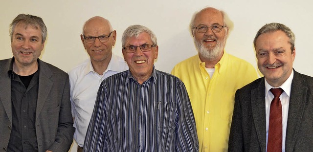 Martin Strittmatter, Bernhard Spth, G...vecke und Karl-Heinz Huber (von links)  | Foto: Britta Wieschenkmper