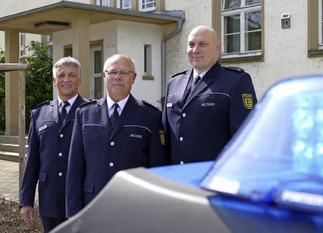 Prsentierten die Kriminalstatistik:  ...erleiter Florian Doppler (von links).   | Foto: Andr Hnig
