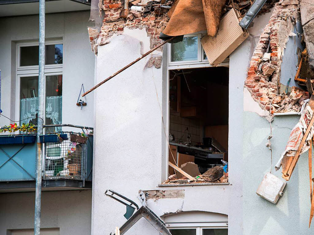 Explosion eines Mietshauses in Dortmund.