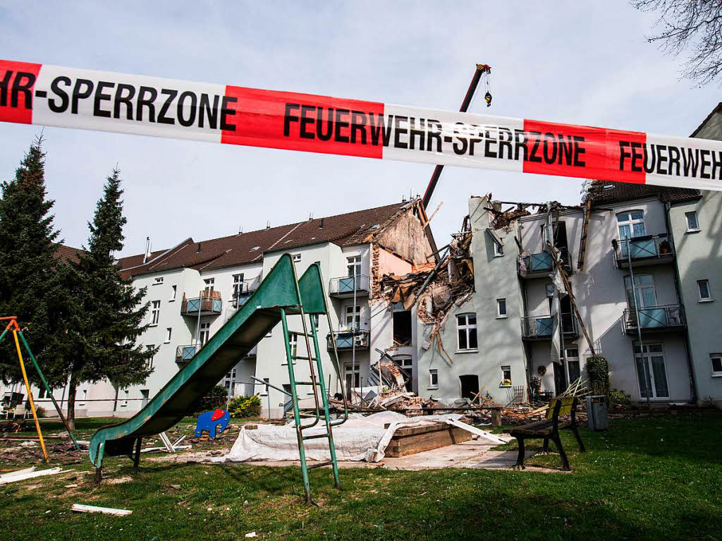 Explosion eines Mietshauses in Dortmund.