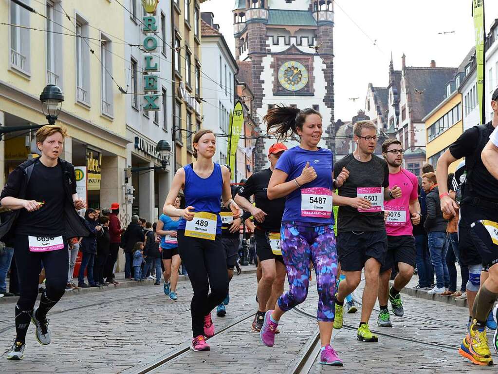 Impressionen vom 14. Freiburg-Marathon am 2. April 2017