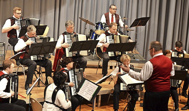 Die Vielfalt der Akkordeonmusik  prse...kaclub Rtenbach beim Jahreskonzert.    | Foto: Liane Schilling