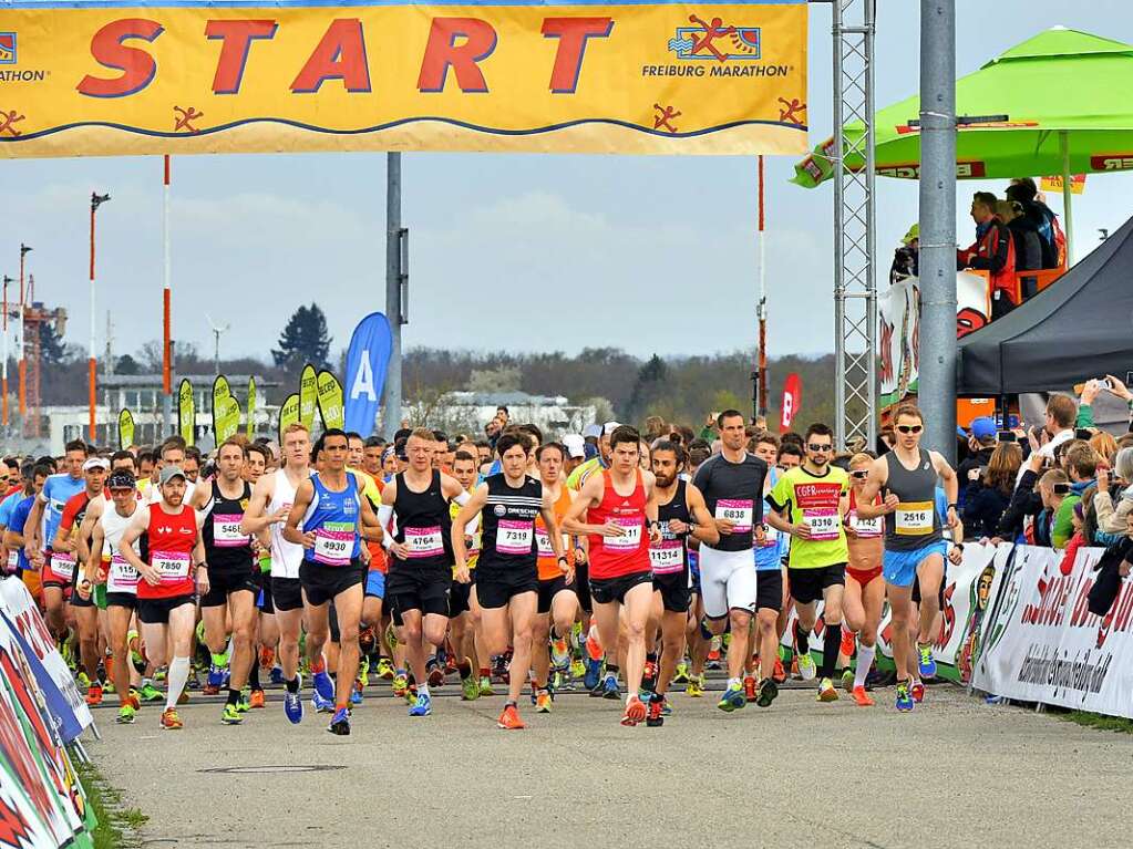 Impressionen vom 14. Freiburg-Marathon am 2. April 2017