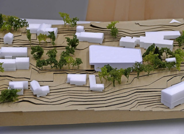Das Modell zeigt die Dimension des Neubaus.   | Foto: Khnemund