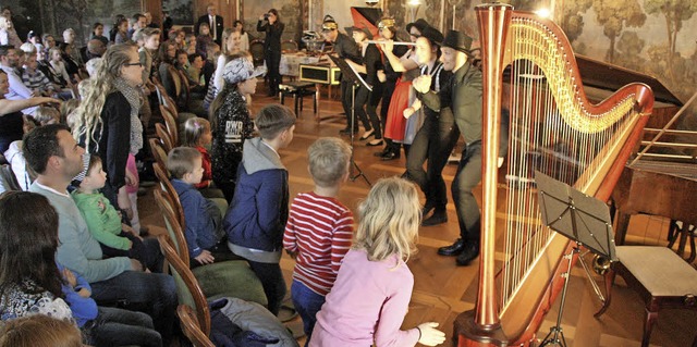 Hoch her ging es beim Familienkonzert im Schloss.  | Foto: Hans Jrgen Kugler