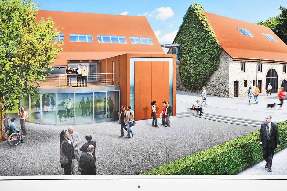 Visualisierung der Pläne für den Umbau der Gemeindescheunen (Foto: Markus Donner) Visualisierung der Pläne für den Umbau der Gemeindescheunen (Foto: Markus Donner)