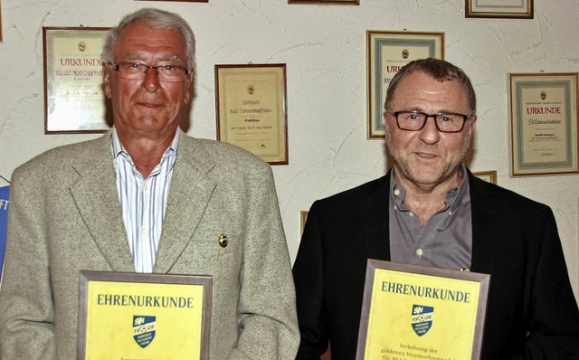 Die langjhrigen Mitglieder des SVN du...hren ist Karl Leistler aktiv beim SVN.  | Foto: Babette Staiger