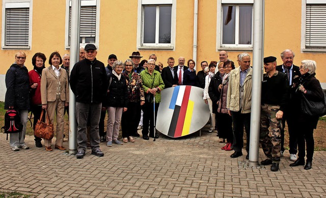 Die Mitglieder der Donaueschinger Deut... Robert-Schumann-Kaserne in Mllheim.   | Foto: Verein/Horst Fischer