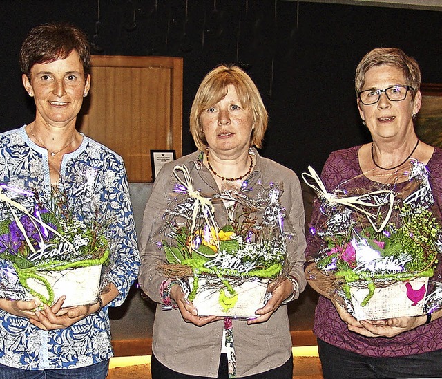 Von links nach rechts:  Susanne Saier,...ier, Margarethe Schwr, Agnes Willmann  | Foto: Heinrich Fehrenbach