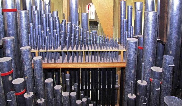 Das Foto zeigt die Rckseite des Orgelhauptwerks.   | Foto: Gnter Hammer