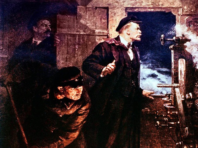 Unter Dampf:  Lenin auf Zugreise   &#8...kannter Knstler ihn sich ausmalte.     | Foto: ullstein/dpa