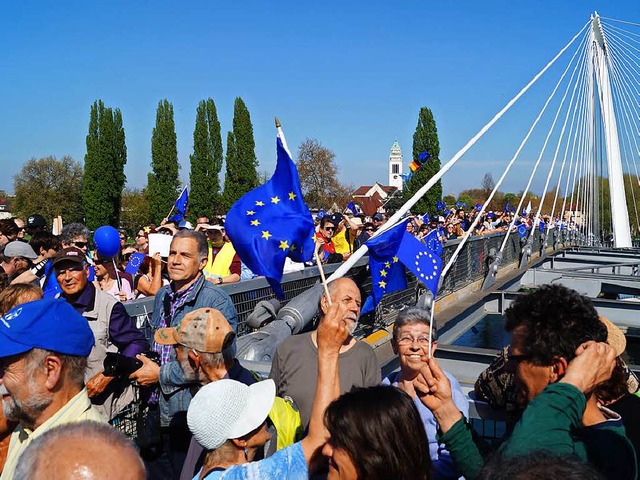 Ein friedliches Miteinander ist das Ziel von &#8222;Pulse of Europe&#8220;.   | Foto: storck