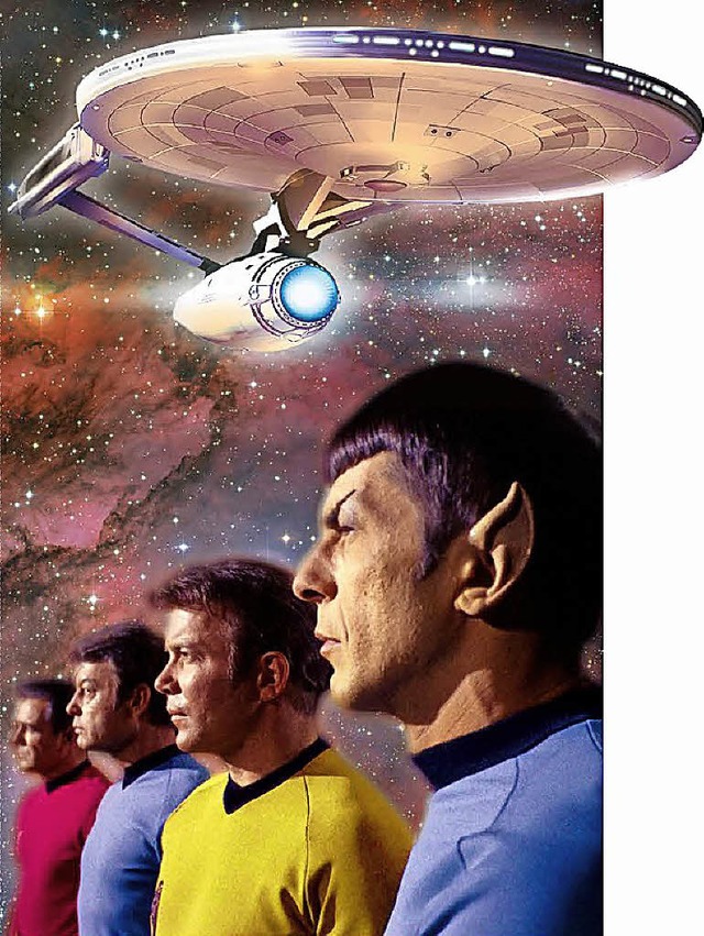 Millionen Fans weltweit: die Stars vom...iff Enterprise mit Captain Kirk (gelb)  | Foto: !TM &  2016 CBS Studios Inc. STAR TREK and related marks are trademarks of CBS