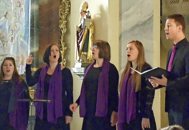 Das Ensemble &#8222;Voix Clstes&#822...er St. Martinskirche in Wehr zu Gast.   | Foto: Michael Gottstein