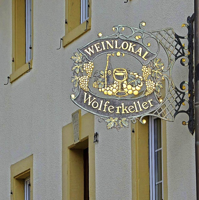 &#8222;Blansinger Wolfer&#8220; heit ...t das Weinlokal des  Weinguts Straub.   | Foto: Langelott