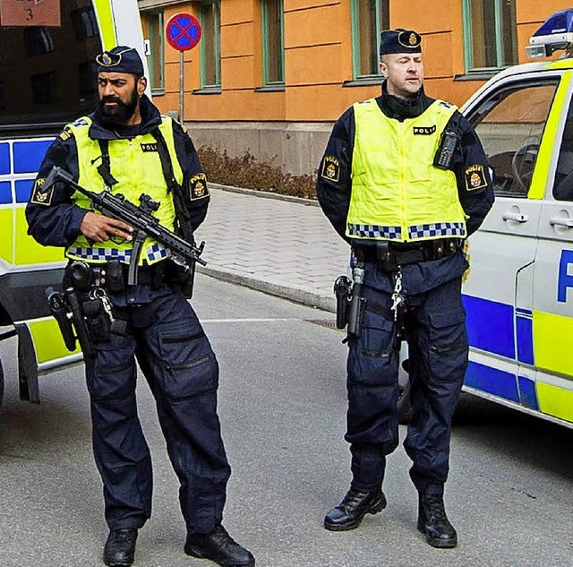 Hohe Sicherheitsvorkehrungen gab es be...s mutmalichen Stockholm Attentters.   | Foto: AFP