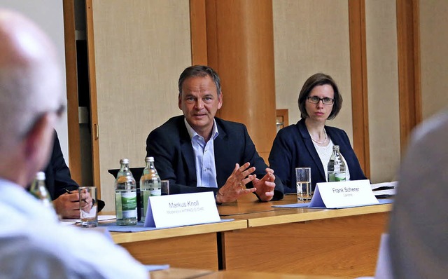 Frank Scherer ging auch bei der fnfte...ina Ebert, seine Stabsstellenleiterin   | Foto: Landratsamt